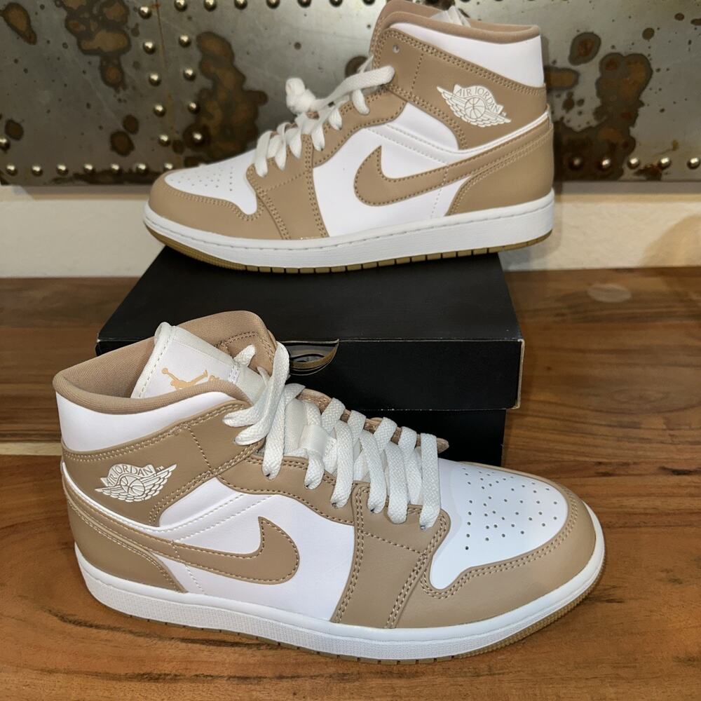 Nike Air Jordan 1 Mid Tan 2021 / US Men’s Size 8 - Fits Women’s 9.5W